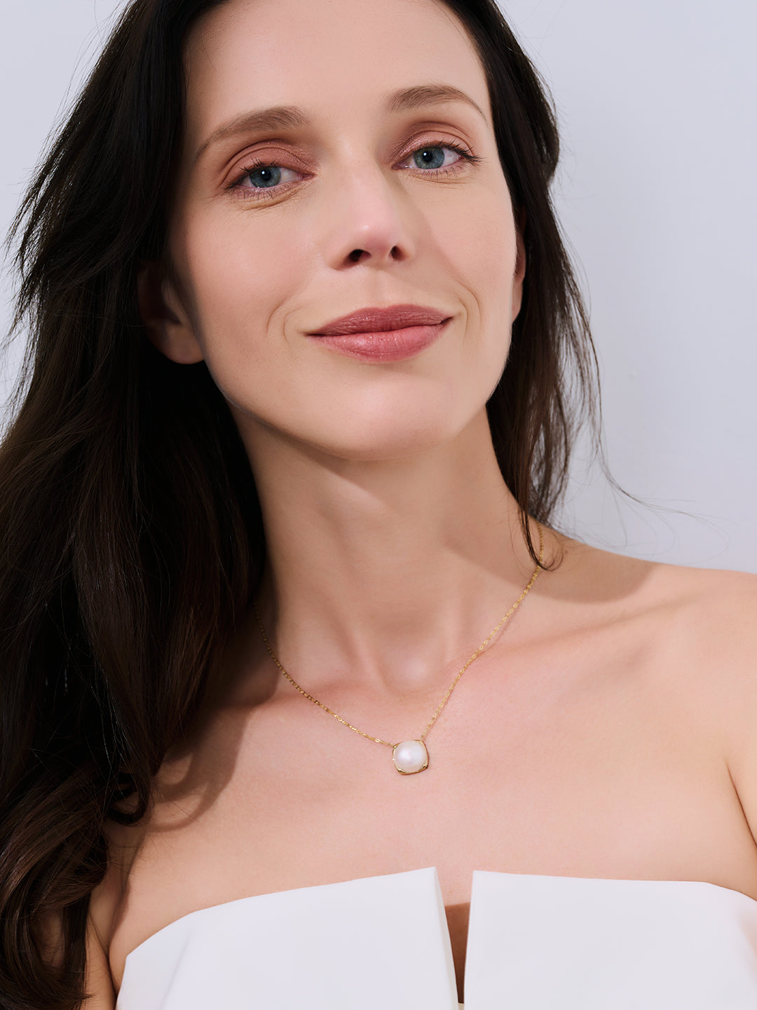 Collana con perla Mabe in oro 18K KN00327 | DOME