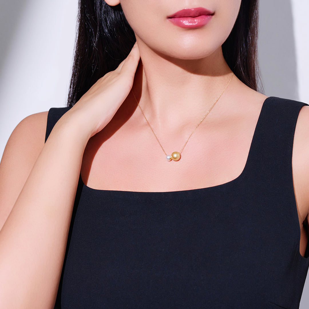 Rantai Leher Mutiara Emas Laut Selatan 18k KN00329 | POSSIBILITIES