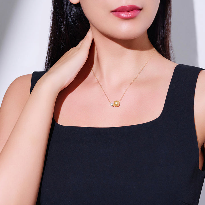 Rantai Leher Mutiara Emas Laut Selatan 18k KN00329 | POSSIBILITIES