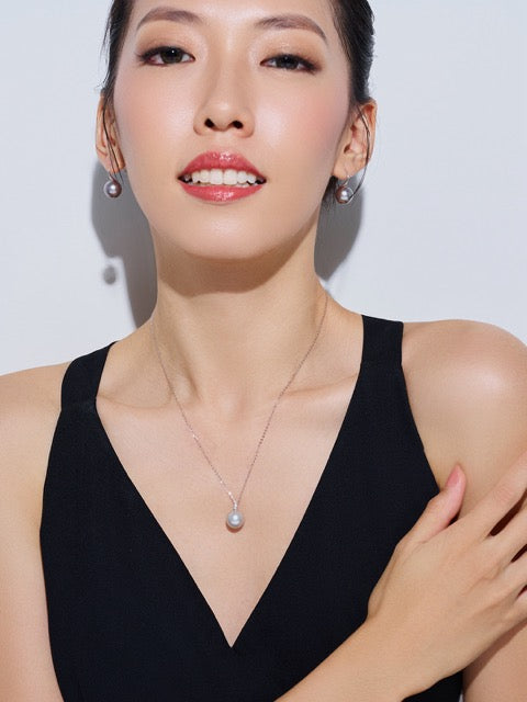 18K纯金南海白珍珠项链 KN00332
