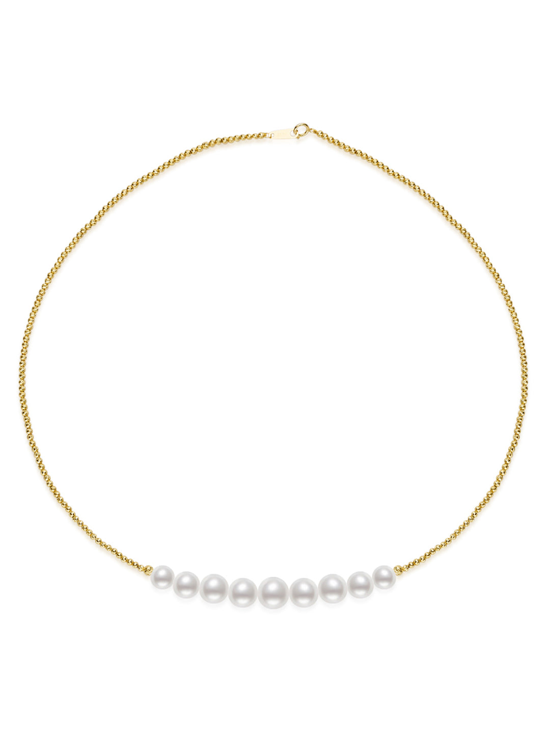 18k Massivgold Akoya Perlenkette KN00338