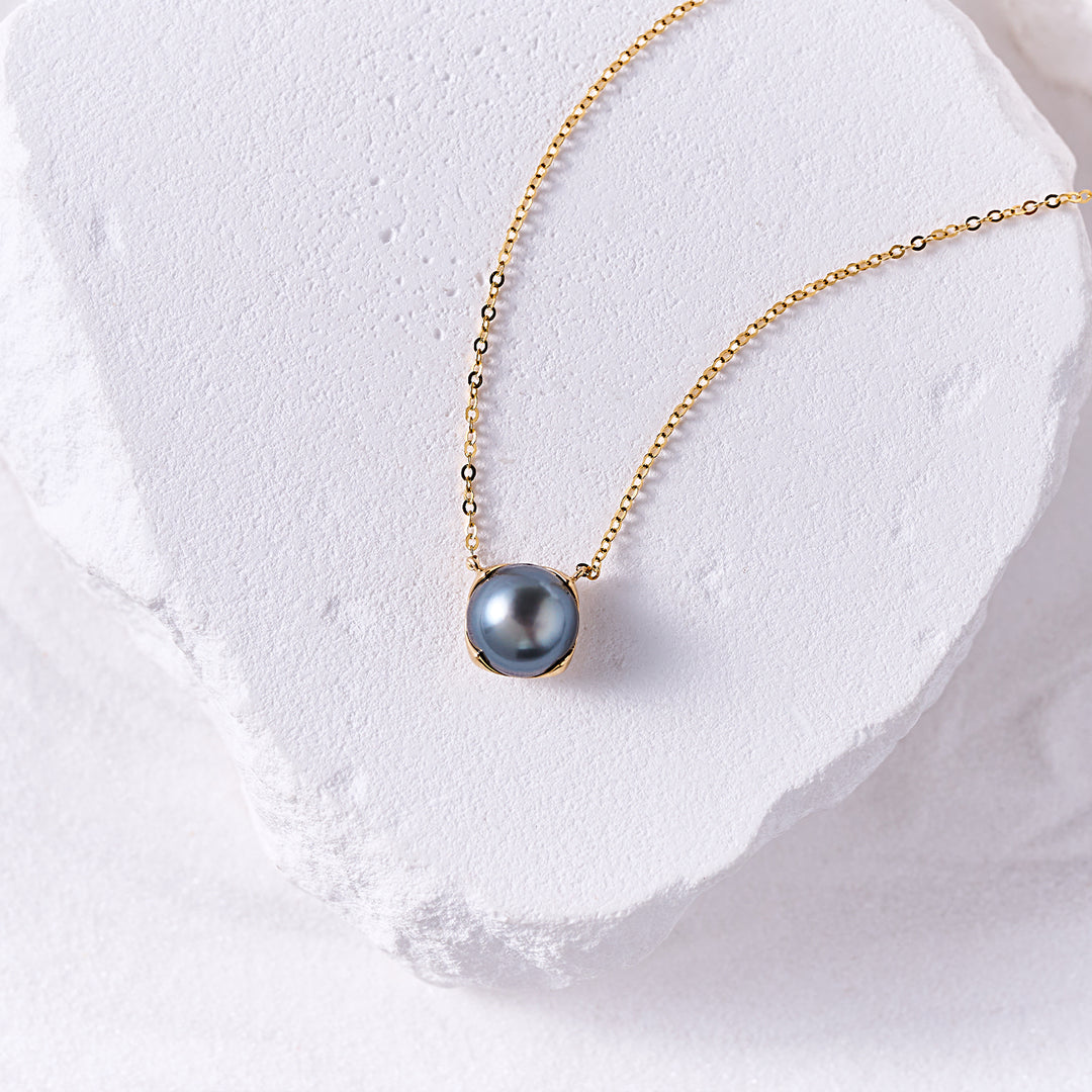 18K Gold Mabe Pearl Necklace KN00341 | DOME - PEARLY LUSTRE