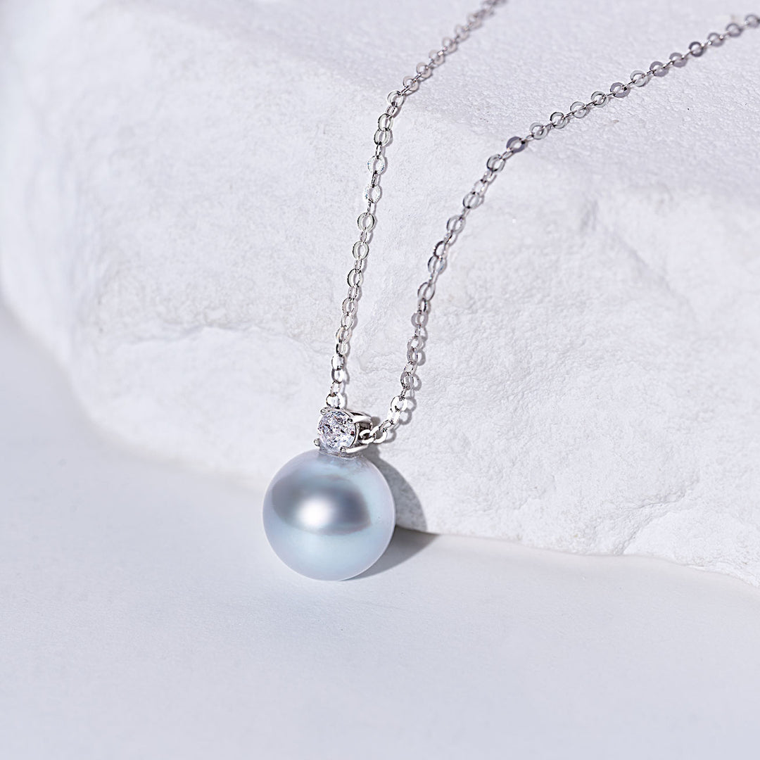 18K Solid Gold Akoya Pearl Necklace KN00343 - PEARLY LUSTRE