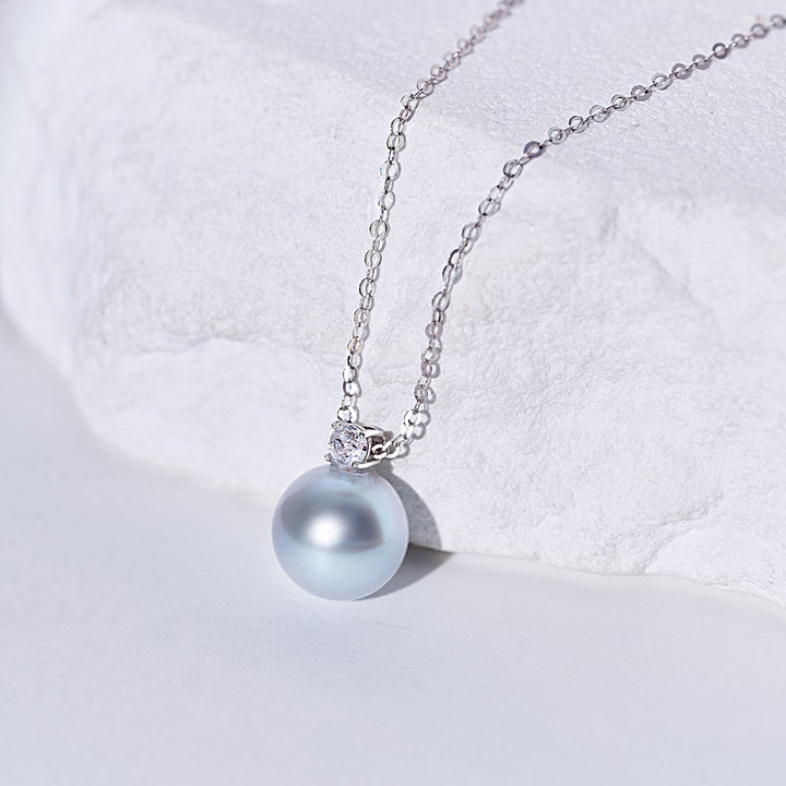 18K Solid Gold Akoya Pearl Necklace KN00343 - PEARLY LUSTRE