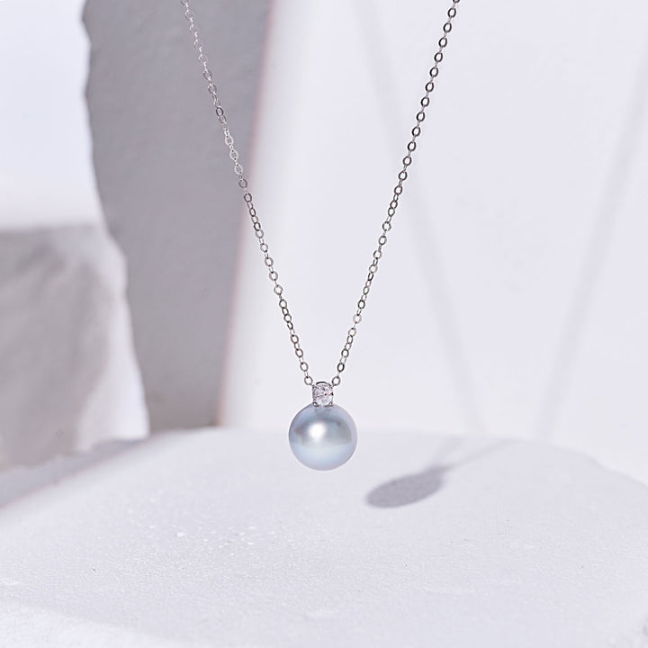 18K Solid Gold Akoya Pearl Necklace KN00343 - PEARLY LUSTRE