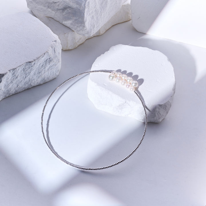 18k Solid Gold Akoya Pearl Necklace KN00345 - PEARLY LUSTRE