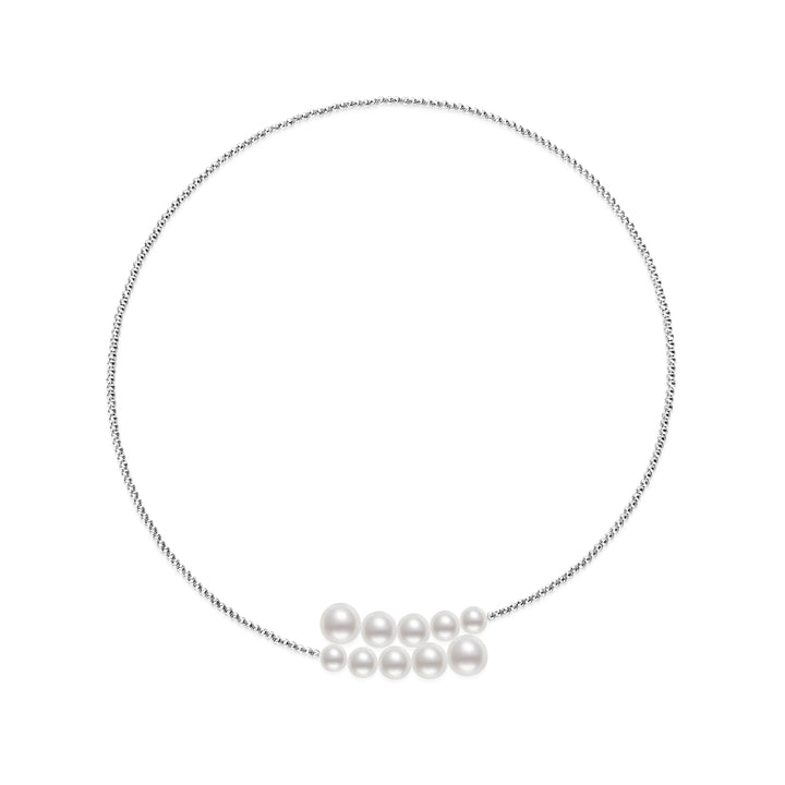 18k Solid Gold Akoya Pearl Necklace KN00345 - PEARLY LUSTRE