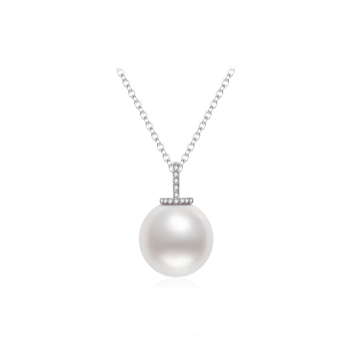 18K Solid Gold Australian White South Sea Necklace KN00348 - PEARLY LUSTRE
