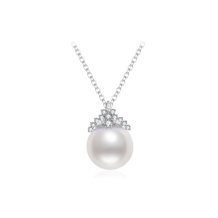 18K Solid Gold Australian White South Sea Necklace KN00349 - PEARLY LUSTRE