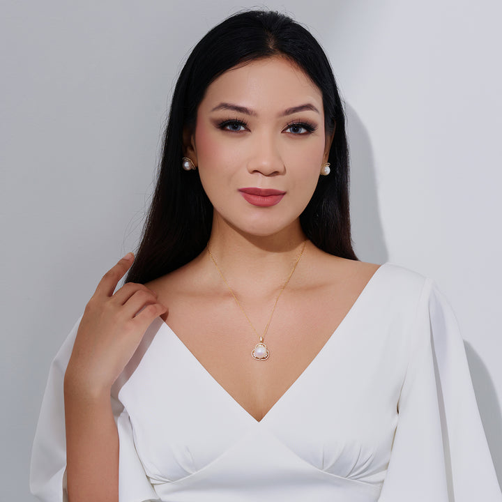 18K Solid Gold Edison Pearl Earrings KE00288 - PEARLY LUSTRE