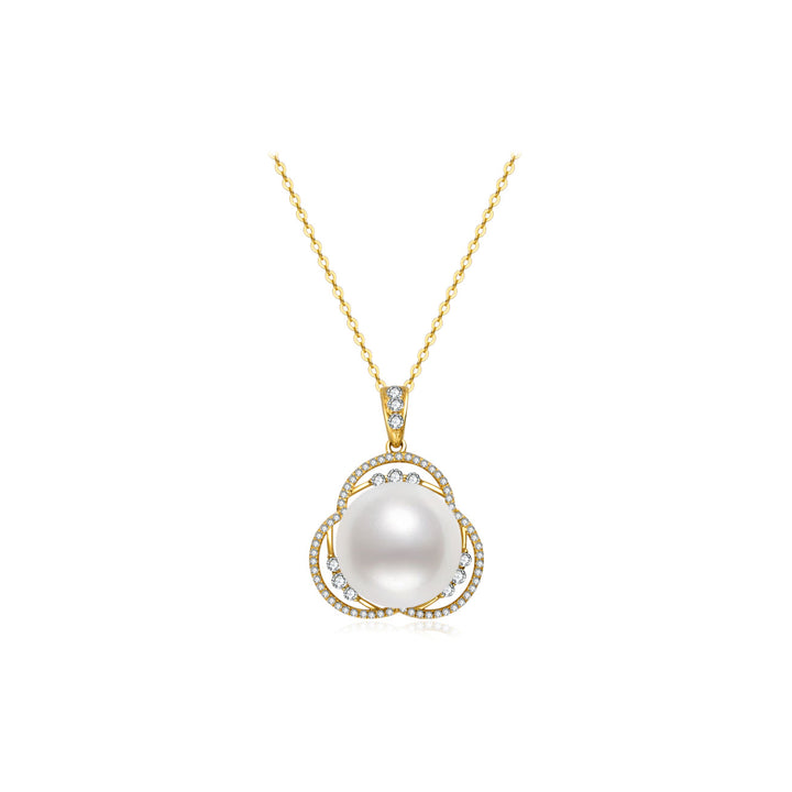 18k Solid Gold Edison Pearl Necklace KN00356 - PEARLY LUSTRE