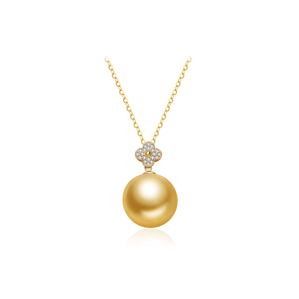 Collier En Perles Des Mers Du Sud Dorées - Argent Fin - Fait Main 2019 - Neuf Avec étiquettes