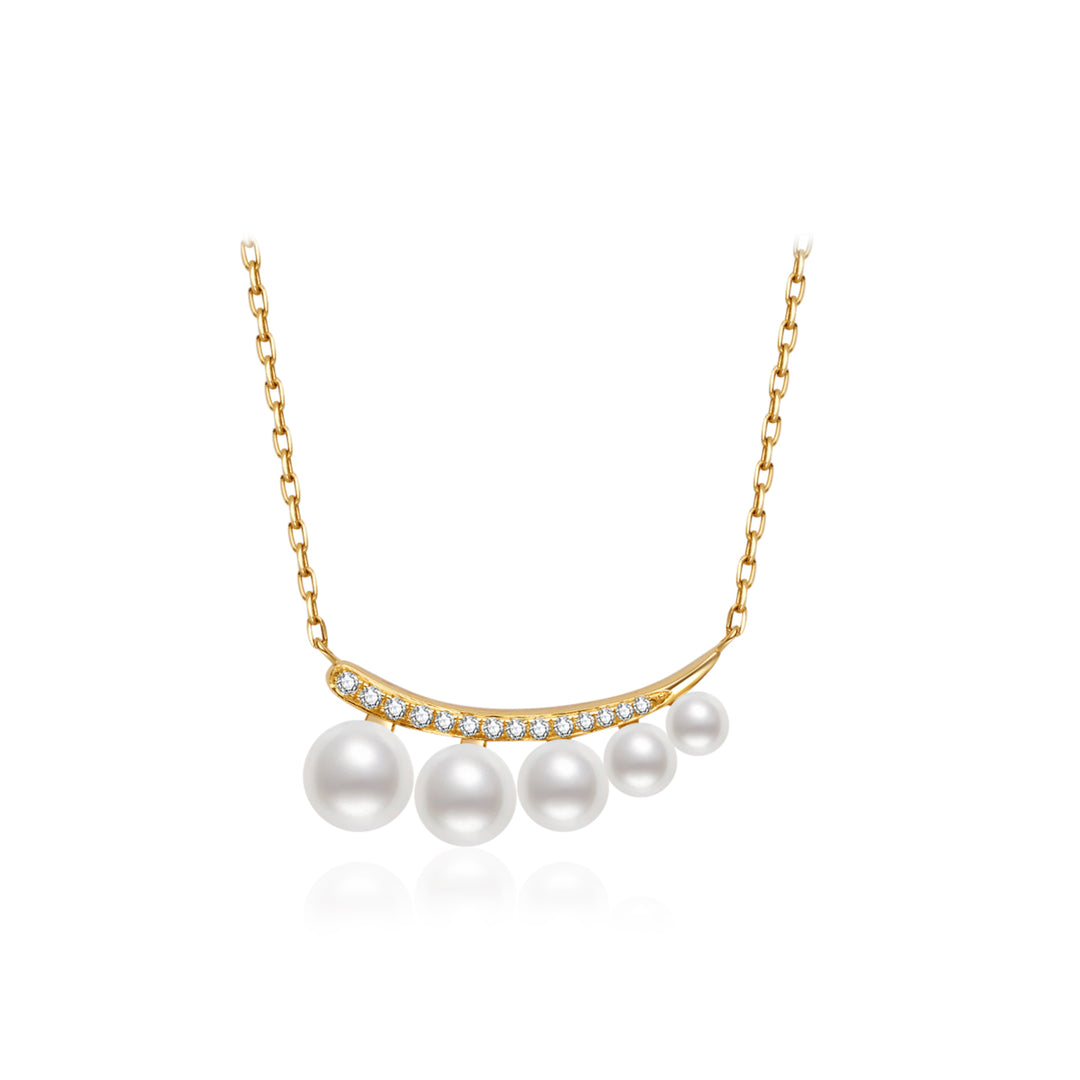 18k ソリッドゴールド アコヤパール ネックレス KN00363