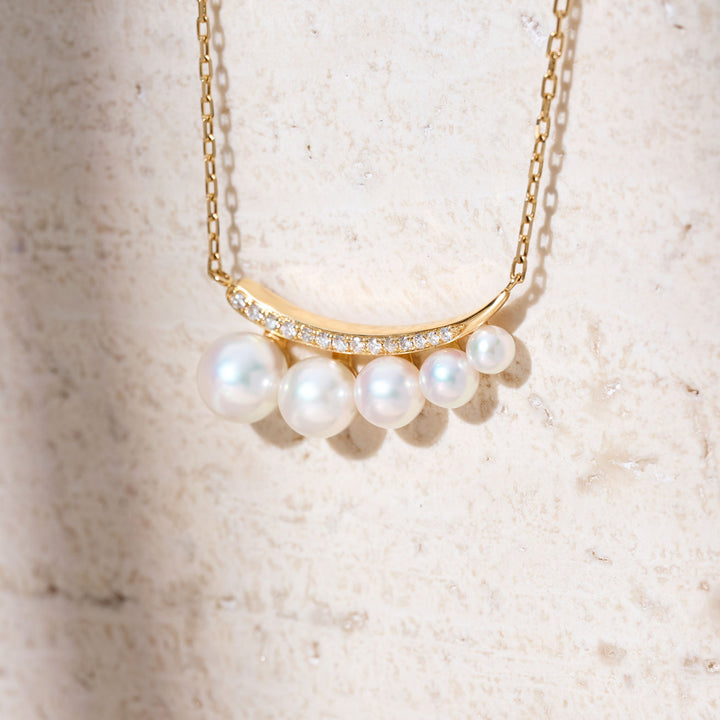 18k ソリッドゴールド アコヤパール ネックレス KN00363