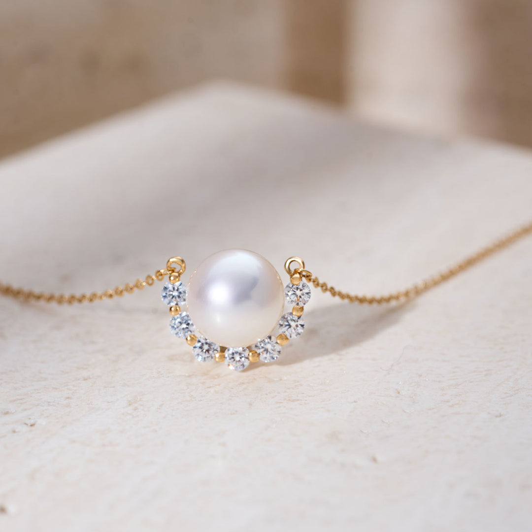 18k ソリッドゴールド アコヤパール ネックレス KN00364