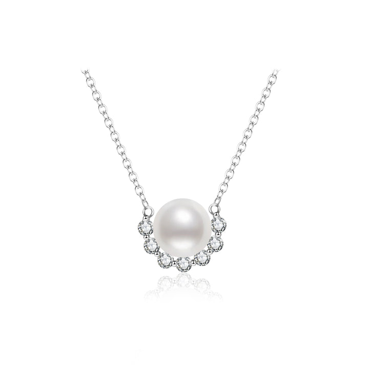 عقد لؤلؤ أكويا من الذهب الخالص عيار 18 قيراط KN00365