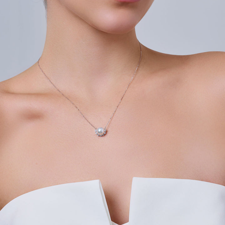 18k纯金Akoya珍珠项链 KN00365