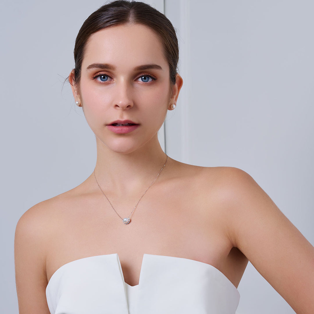 18k纯金Akoya珍珠项链 KN00365