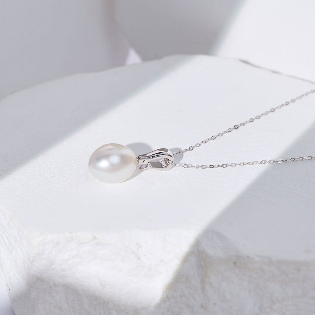 Collier en perles d'eau salée blanche australienne en or massif 18 carats KN00369