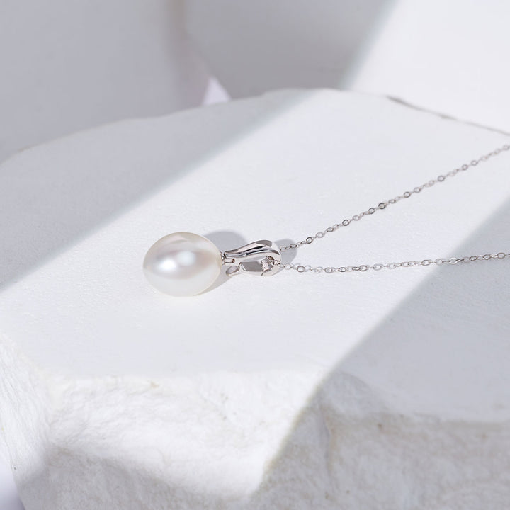 Collier en perles d'eau salée blanche australienne en or massif 18 carats KN00369