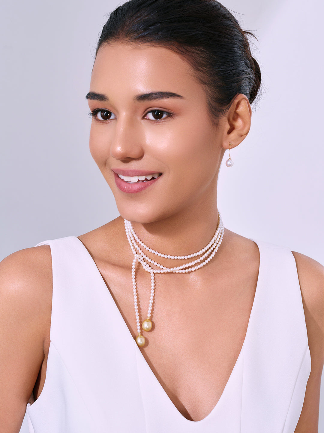 Collana in oro 18K con perle d&