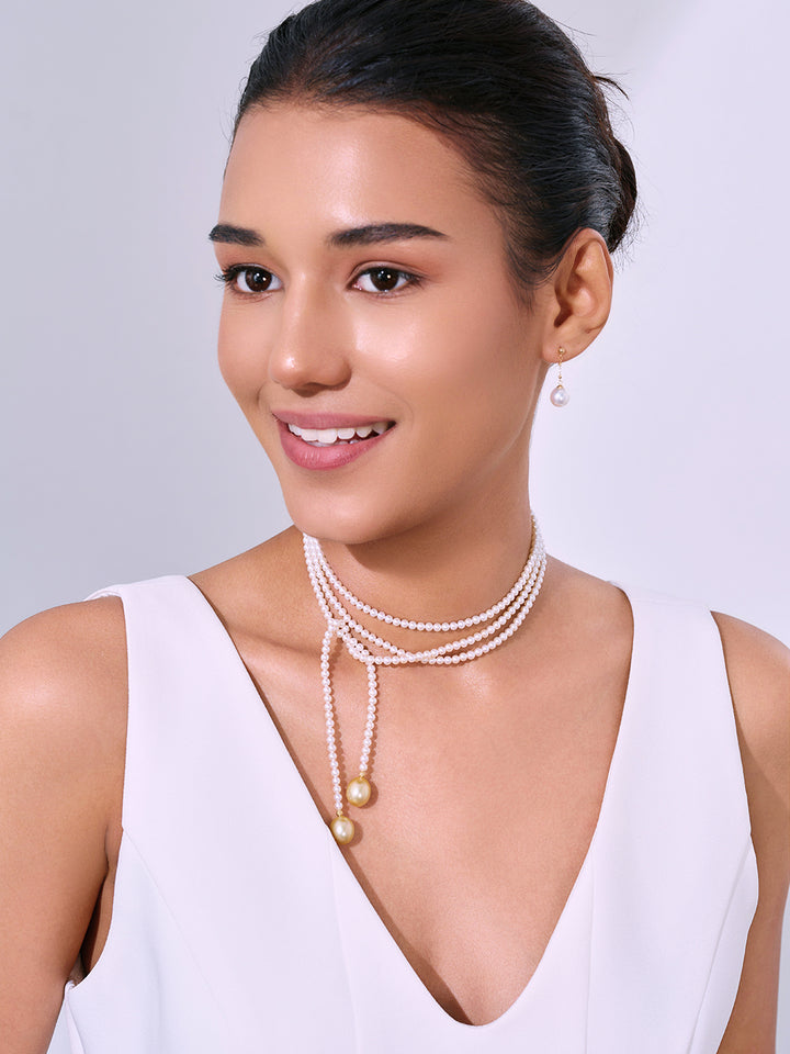 Collana in oro 18K con perle d&