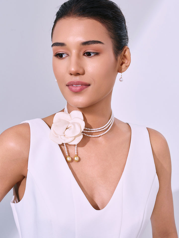 Collana in oro 18K con perle d&