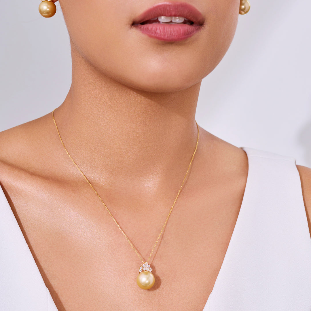 18K 純金南海金珍珠項鍊 KN00378