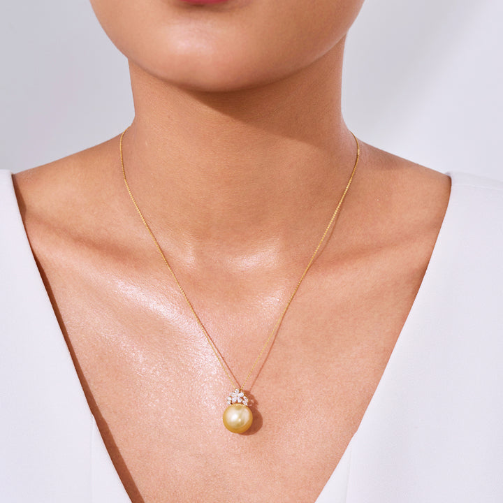 18K 純金南海金珍珠項鍊 KN00378