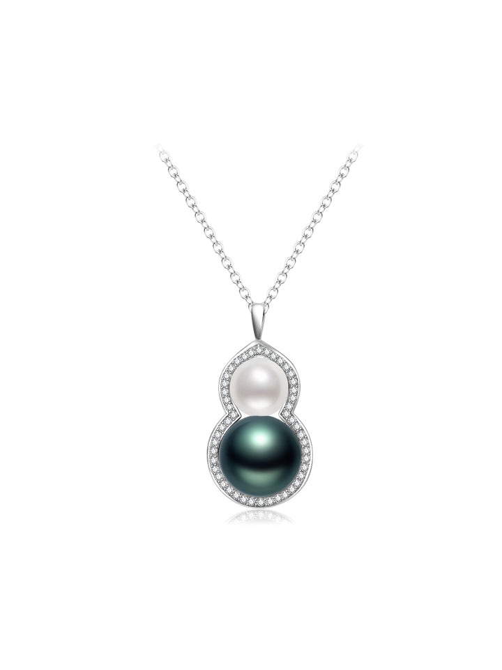 Collier en perle tahitienne d'eau salée en or massif 18 carats KN00381