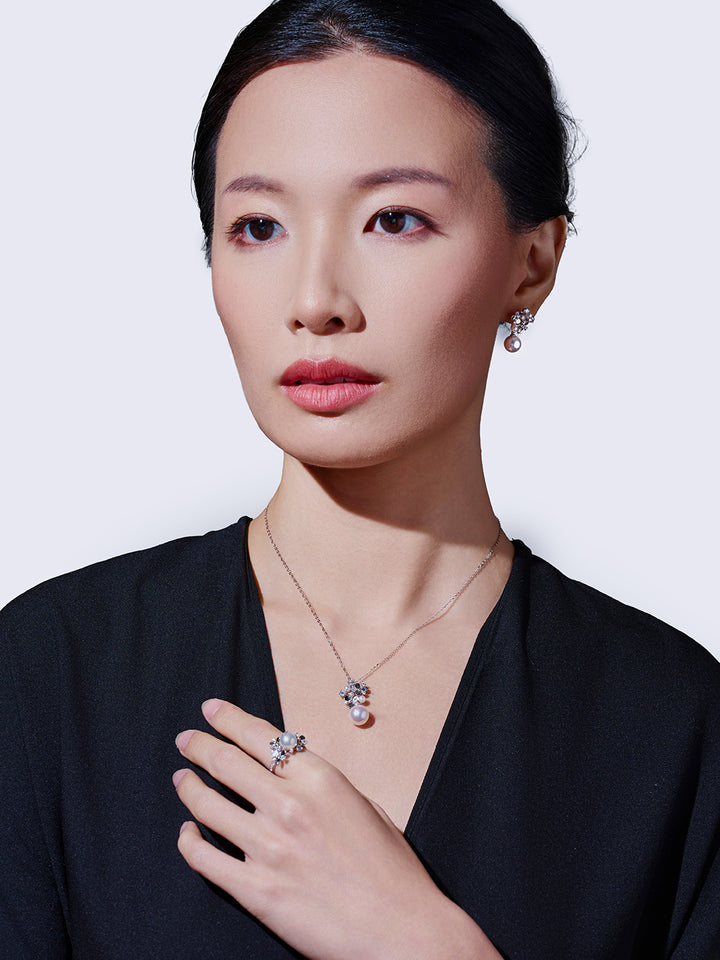Kalung Mutiara Akoya Emas 18K Gred Tertinggi KN00386