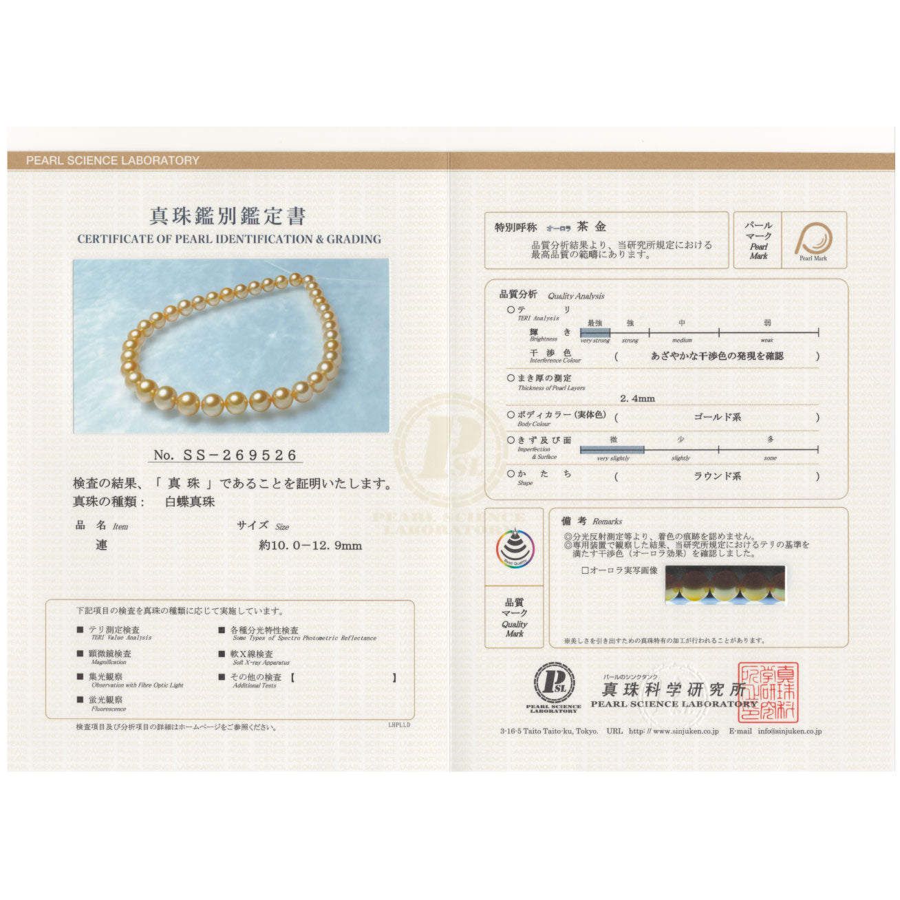18克拉頂級南洋金珠項鍊 KN00387
