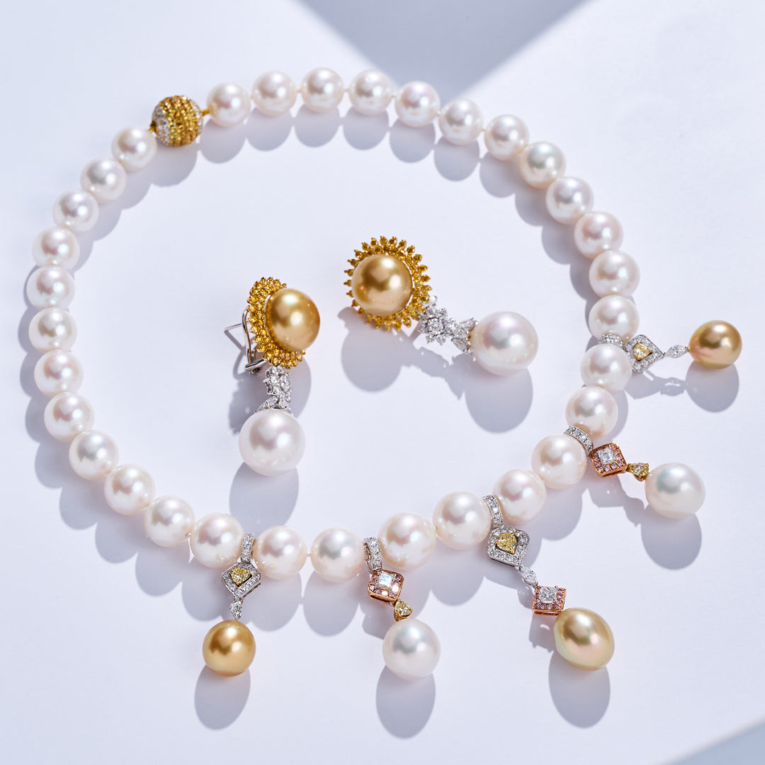 18K ダイヤモンド 南洋白蝶真珠ネックレス KN00390