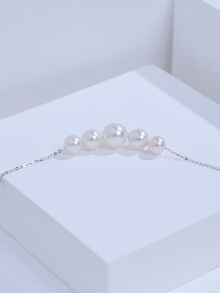 頂級阿古屋珍珠 18K 實心黃金﻿項鍊 KN00395
