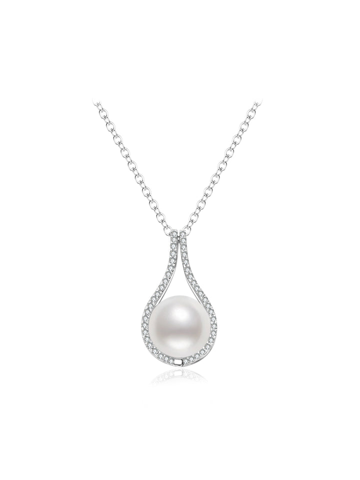 قلادة لؤلؤ أسترالي أبيض من البحار الجنوبية من الذهب عيار 18 قيراطًا بدرجة فائقة KN00407
