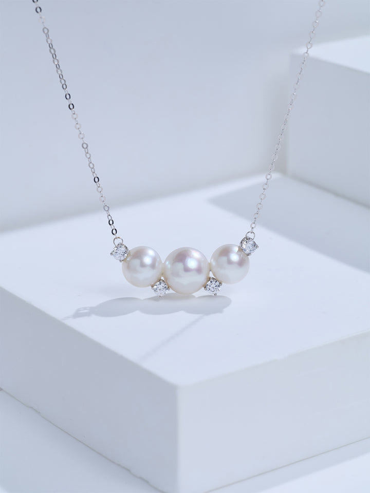 Top Lustre 18K Gold Hanadama Akoya Pearl Necklace KN00409