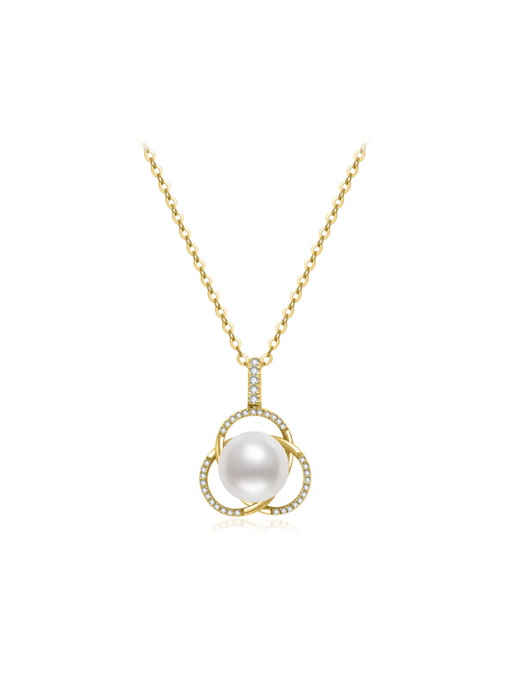 Top Grade 18k Gold Freshwater Pearl Necklace KN00414