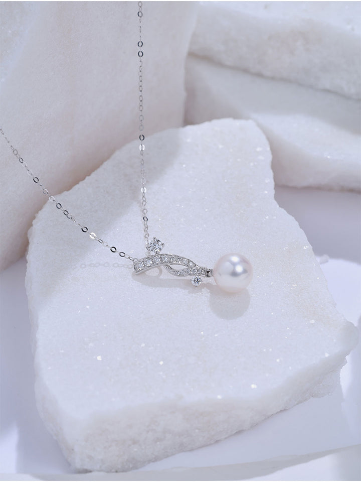 Top Grade 18K Gold Akoya Pearl Necklace KN00415 | FIRST DANCE