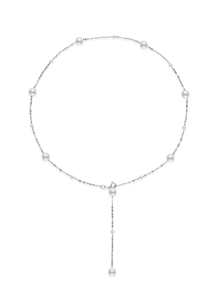 Top Grade 18K Solid Gold Akoya Pearl Necklace KN00416