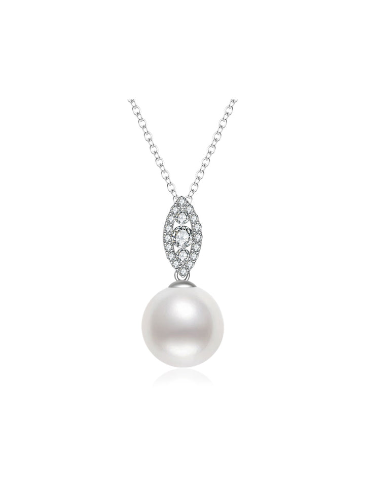 Collier en perles blanches australiennes et or 18K de qualité supérieure KN00422 | POSSIBILITIES