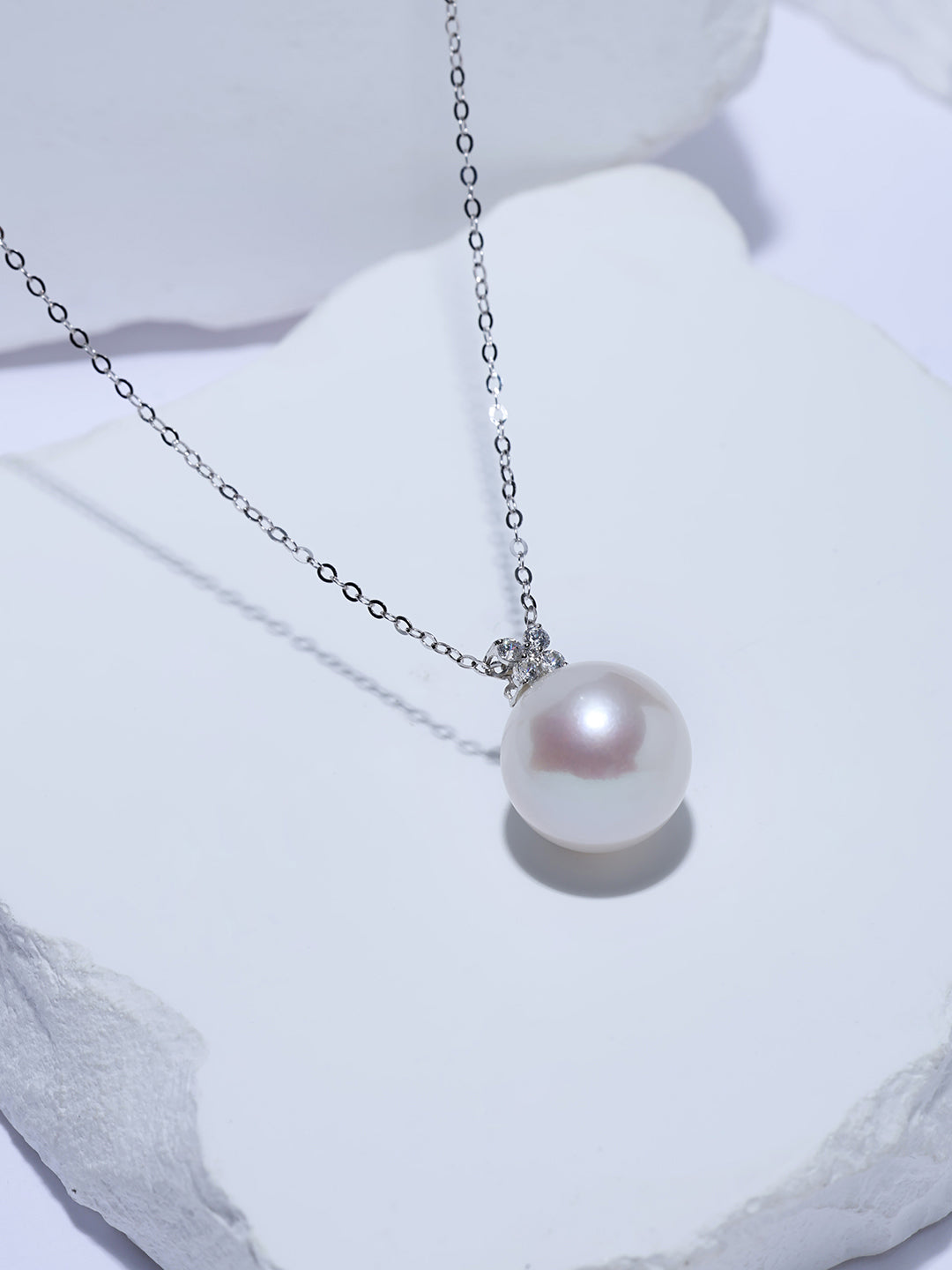 頂級 18K 純金愛迪生珍珠項鍊 KN00435
