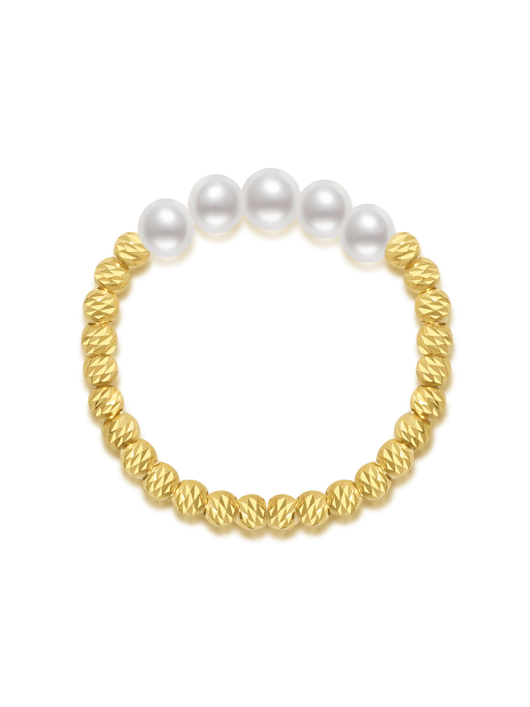 Anello con perla d'acqua dolce in oro massiccio 18 carati KR00035