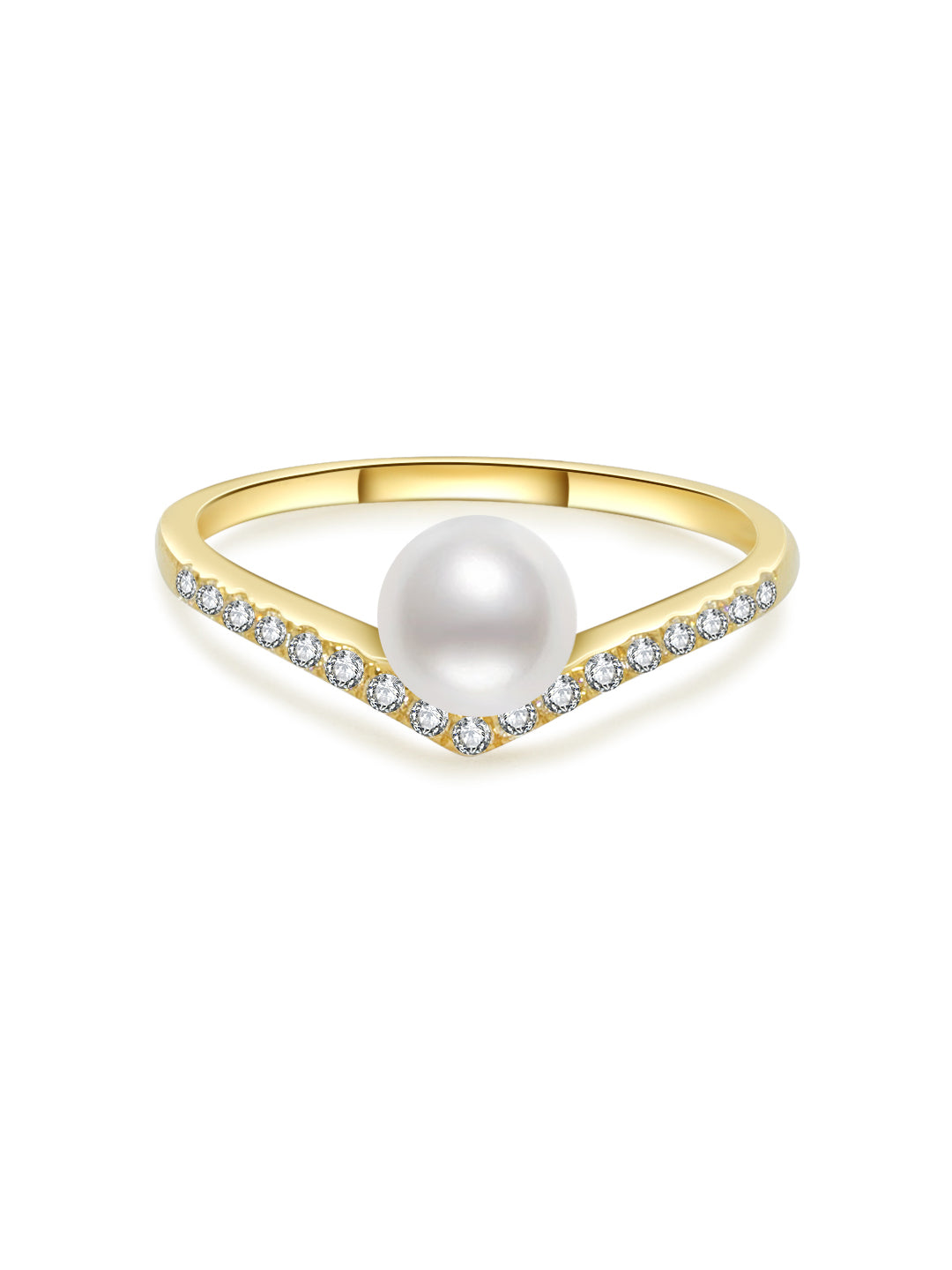 Anello in oro 18 carati con perla d'acqua dolce KR00039