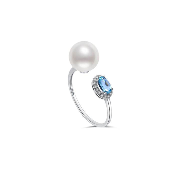 18K Gold Freshwater Pearl Ring KR00045 - PEARLY LUSTRE