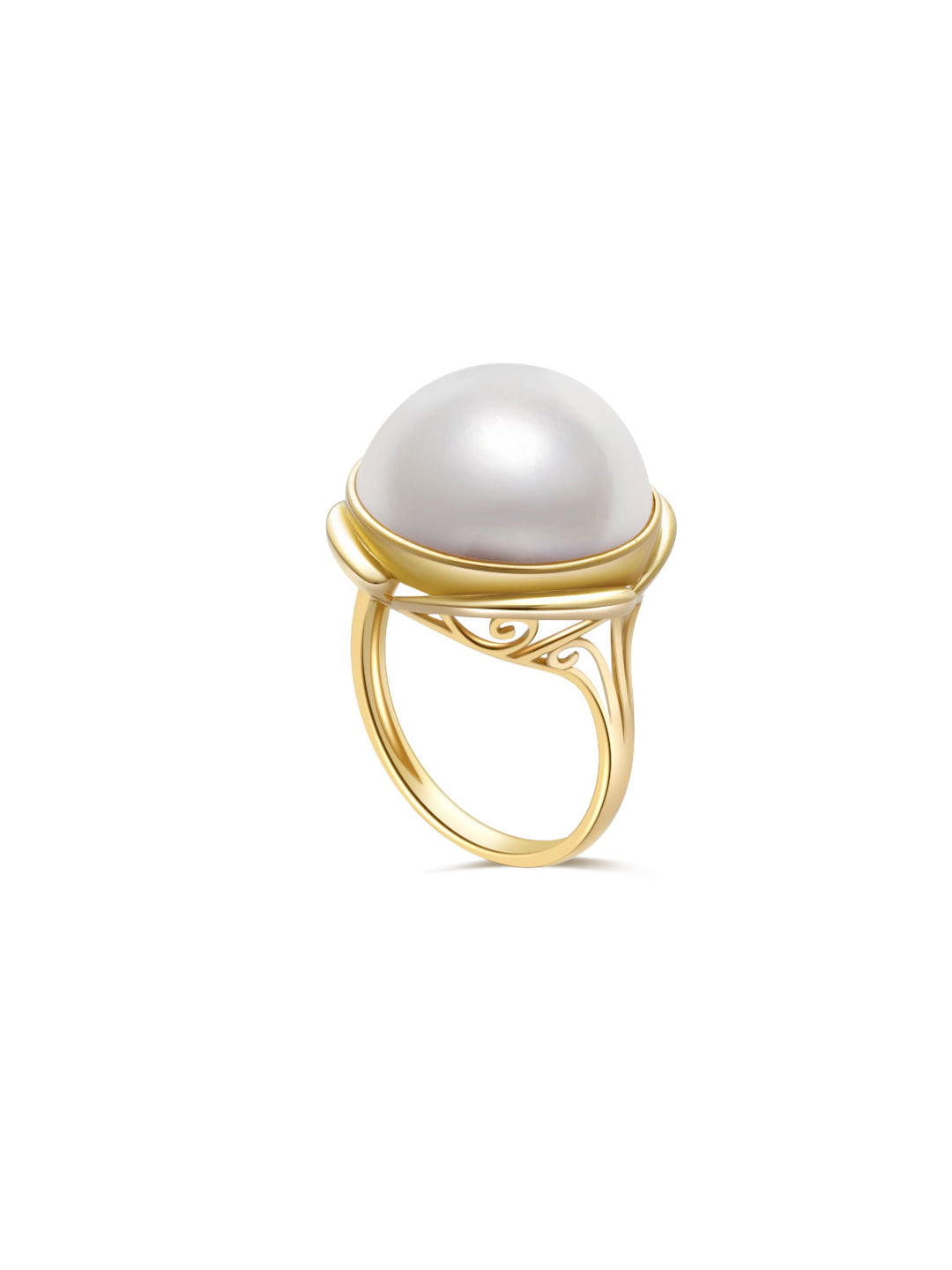 Cincin Mutiara Edison Emas 18K KR00058