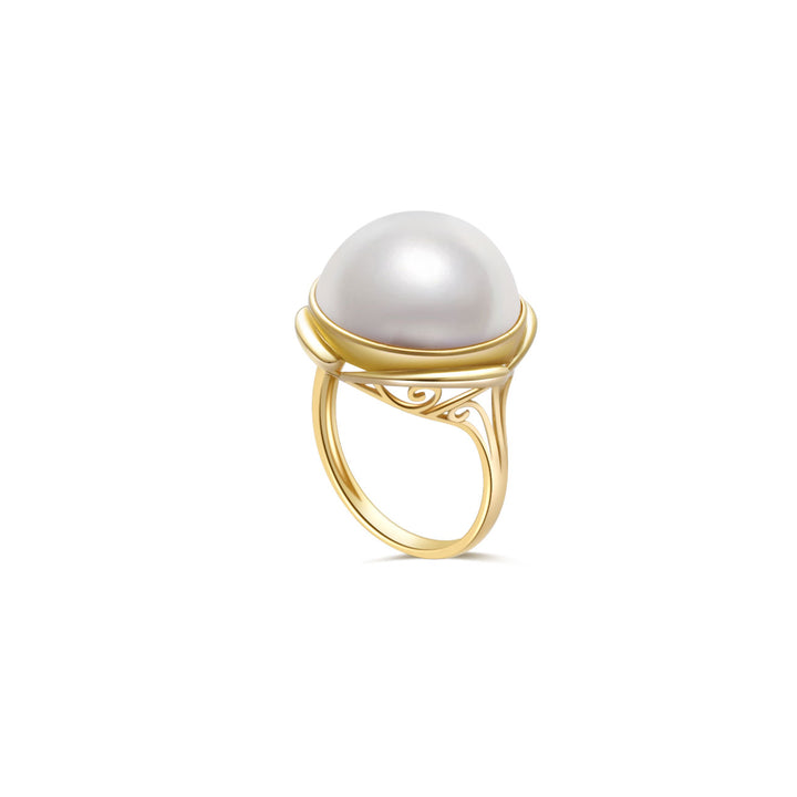 18K Edison Mabe Pearl Ring KR00058 - PEARLY LUSTRE