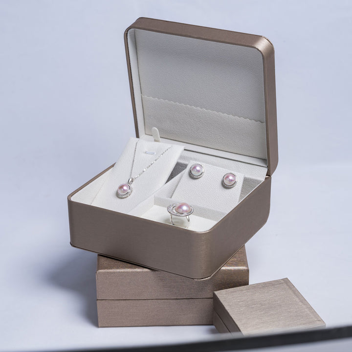 18k Solid Gold Diamond Mabe Pearl Jewelry Set KS00011 | Si Dian Jin - PEARLY LUSTRE
