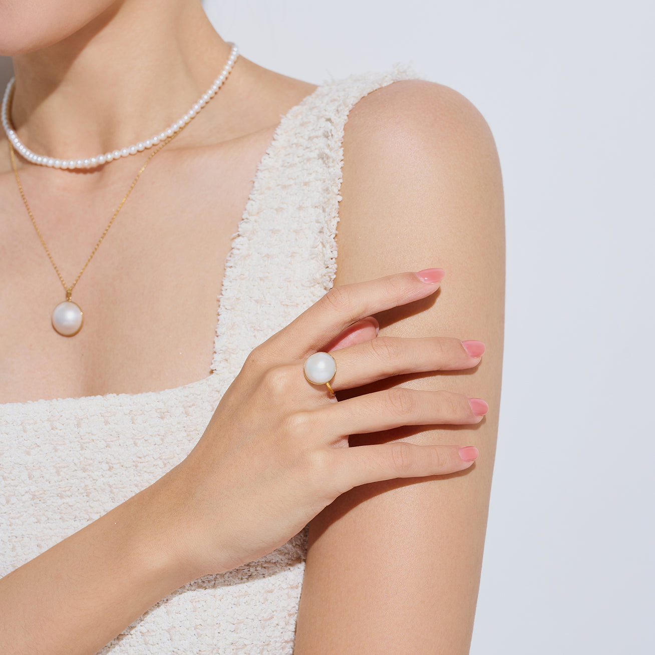 18K 塩水マベパールリング パーリーロスター™ パールジュエリー