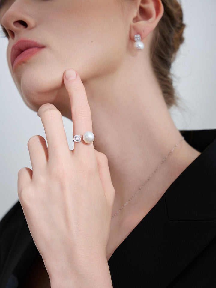 Cincin Mutiara Edison Emas 18K KR00089