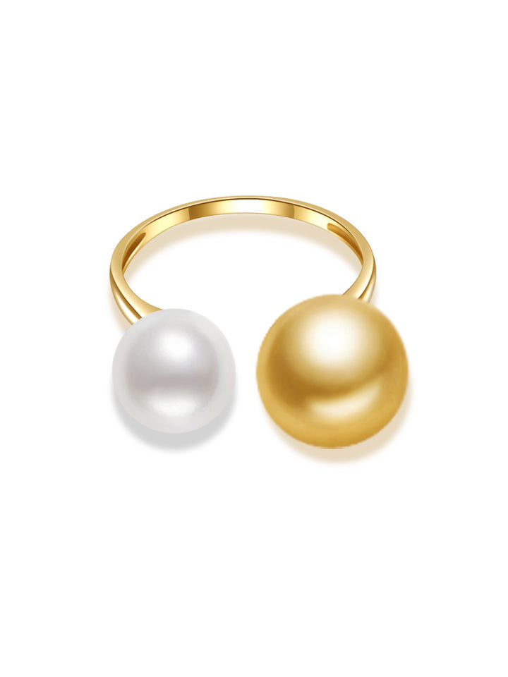 Bague en perles Southsea et Akoya en or 18 carats KR00092 | HARMONY